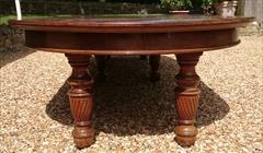 Antique Attrib Gillow Extending Mahogany Victorian Dining Table 5ft round 29h one leaf 7ft two leaves 9ft or 11ft or 13ft or 14ft or 16ft with new leaf _29.JPG